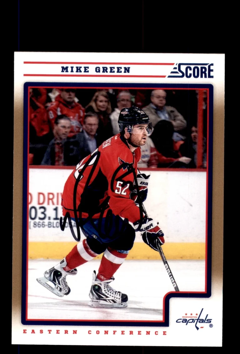 Signed Hockey Card Auto Mike Green 2012-13 Score #468 Washington Capitals