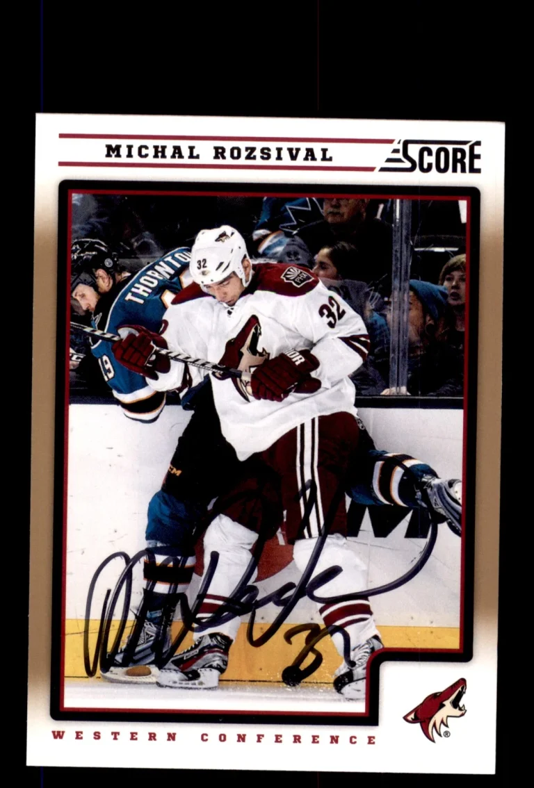 Signed Hockey Card Auto Michal Rozsival 2012-13 Score #370 Phoenix Coyotes