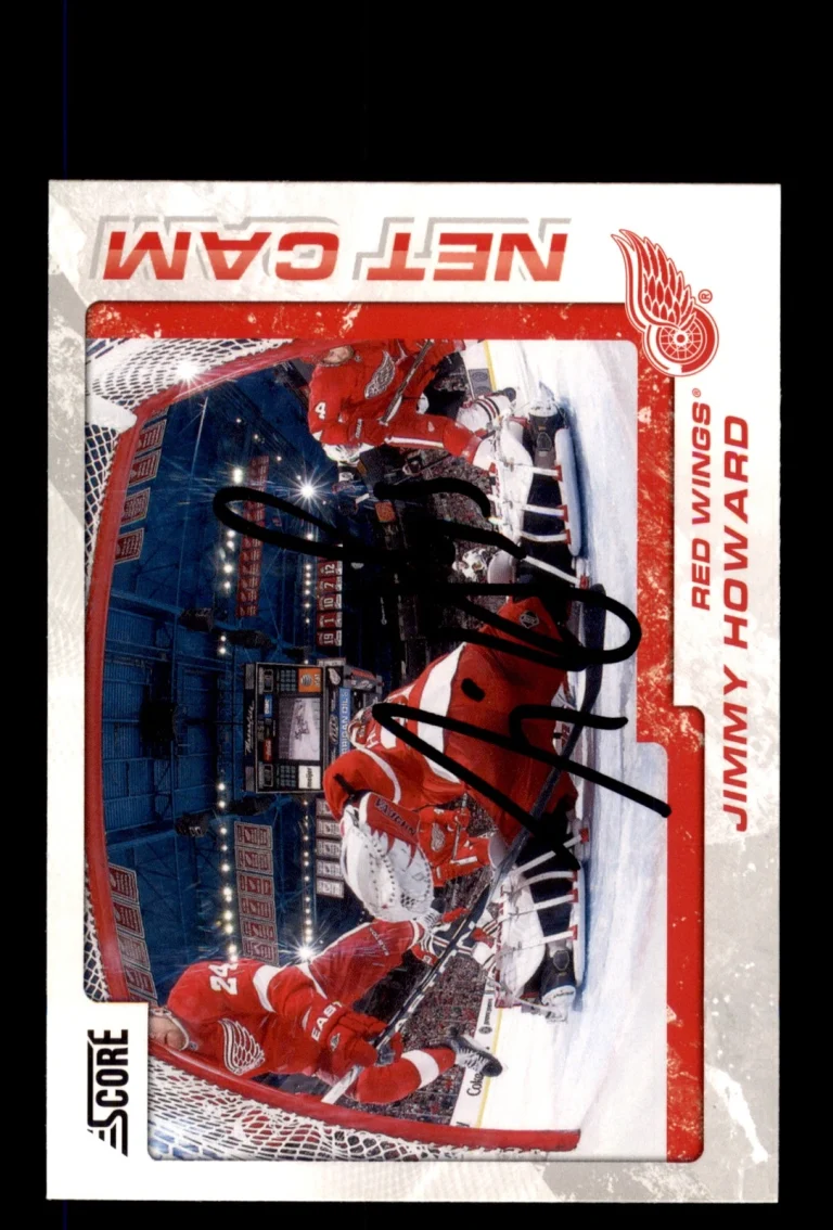 Signed Hockey Card Auto Jimmy Howard 2011-12 Score #7 Detroit Red Wings