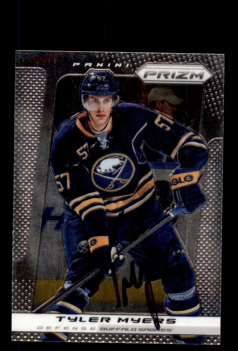 Signed Hockey Card Auto Tyler Myers 2013-14 Panini Prizm #13 Buffalo Sabres
