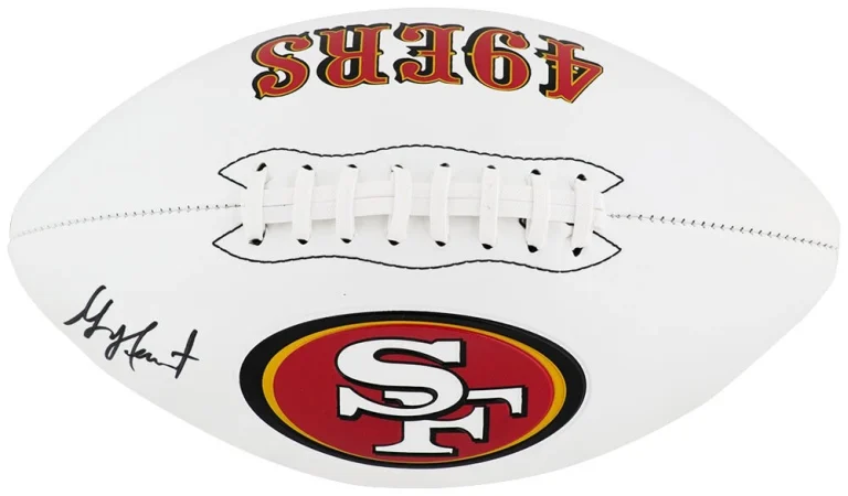 Garrison Hearst Signed San Francisco 49ers Franklin White Logo Football (SS COA)