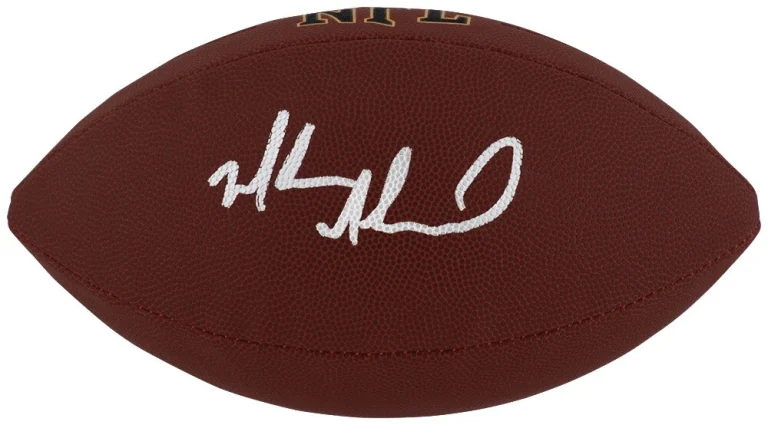 Muhsin Muhammad Signed Wilson Super Grip Full Size NFL Football - (SCHWARTZ COA)