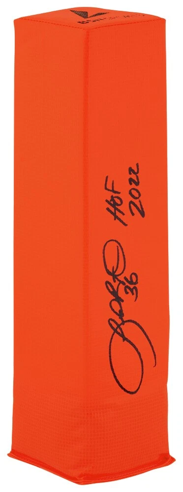 LeRoy Butler Signed BSN Orange Football Endzone Pylon w/HOF 2022  (SCHWARTZ COA)