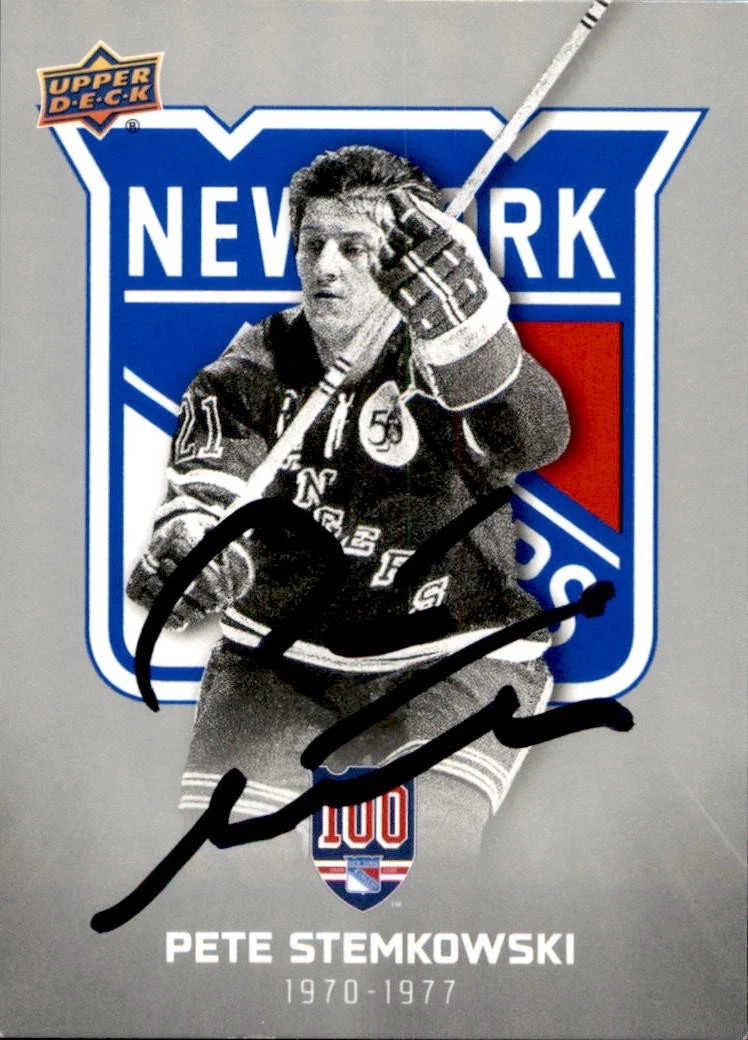 Pete Stemkowski Signed 2025/26 Upper Deck New York Rangers Centennial Card #16