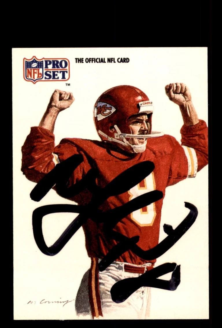 Signed Football Card Auto Nick Lowery 1991 Pro Set #429 Kansas City Chiefs
