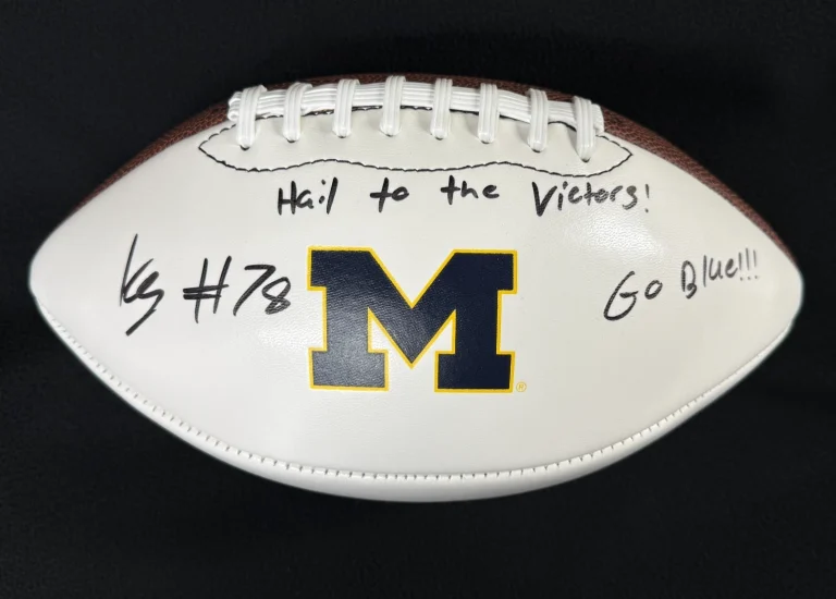 Kenneth Grant Signed & Multi Inscribed Michigan Wolverines Football JSA COA