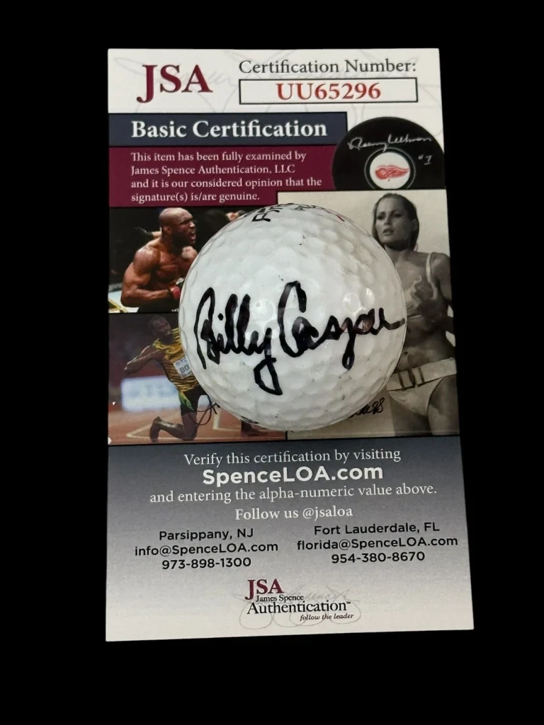 Billy Casper PGA Masters Ryder Cup Golf Champ Signed Autograph Golf Ball JSA