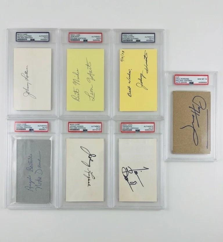 Notre Dame Heisman Signed Cards Autograph PSA Authentic All 7 Winners