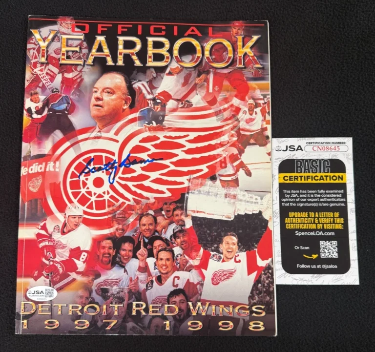 Scotty Bowman Signed Detroit Red Wings 1997/98 Stanley Cup Yearbook JSA COA