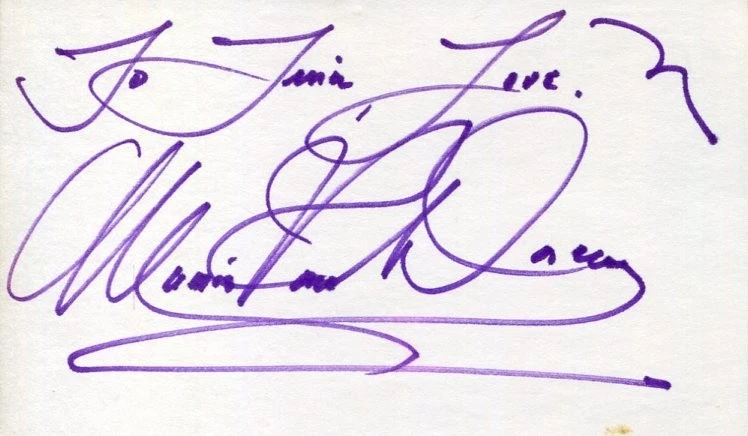 Mamie Van Doren Teacher's Pet The Navy vs. the Night Monster Signed Autograph