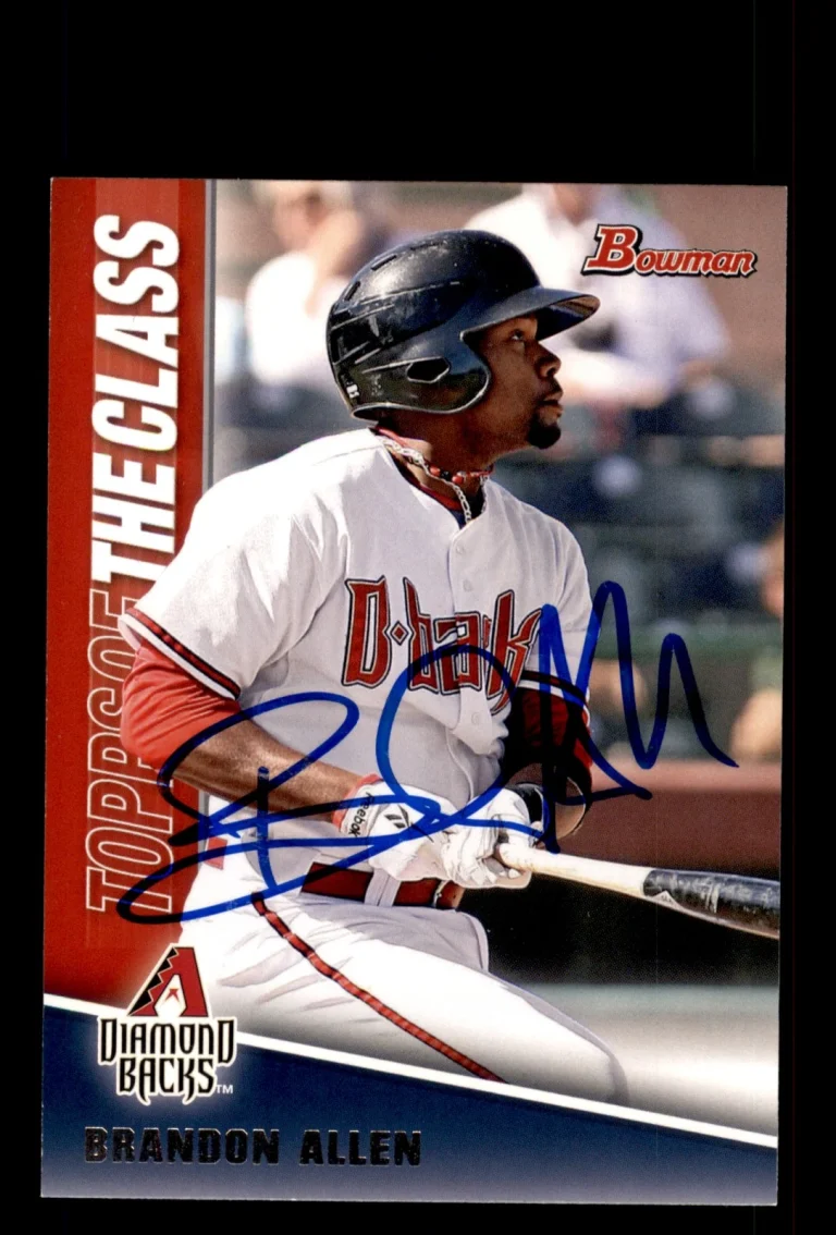 Signed Baseball Card Auto Brandon Allen 2011 Bowman #TC12 Arizona Diamondbacks