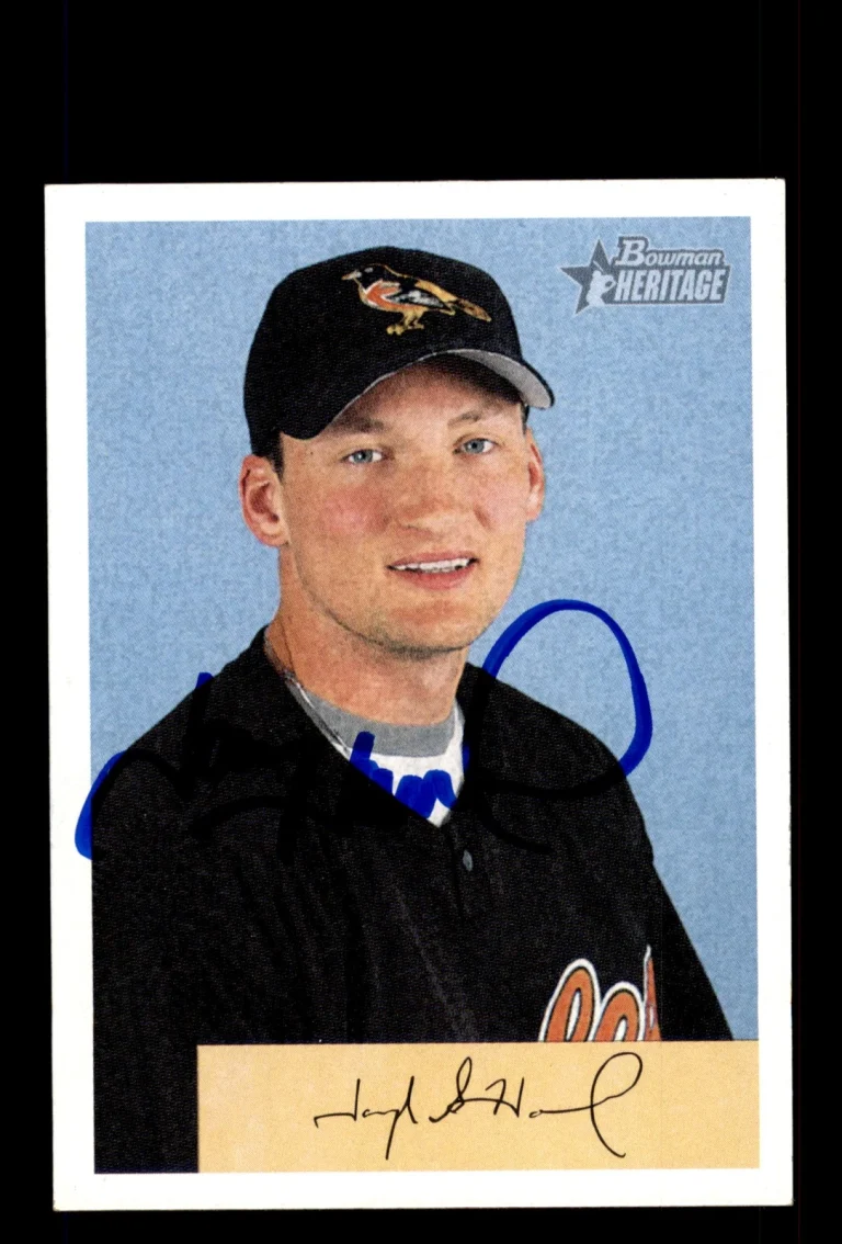 Signed Baseball Card Auto Joey Hammond 2002 Bowman Heritage #45 Orioles