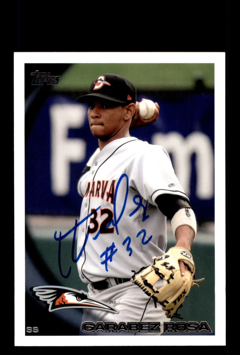 Signed Baseball Card Auto Garabez Rosa 2010 Topps Pro Debut #419 Shorebirds
