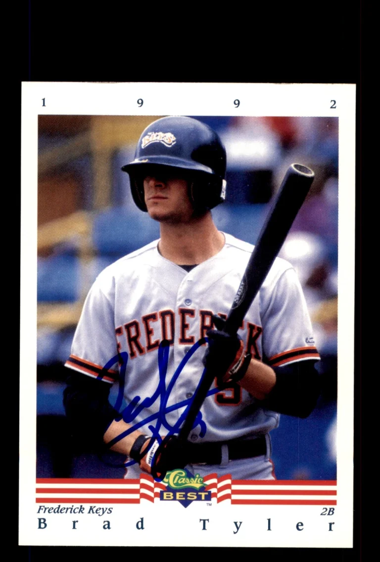 Signed Baseball Card Auto Brad Tyler 1992 Classic Best #109 Frederick Keys