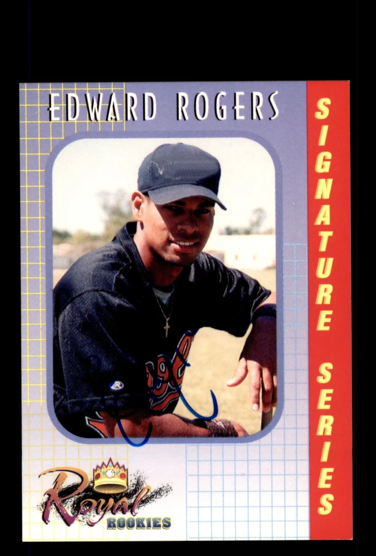 Signed Baseball Card Auto Edward Rogers 2000 Royal Rookies #5 Baltimore Orioles