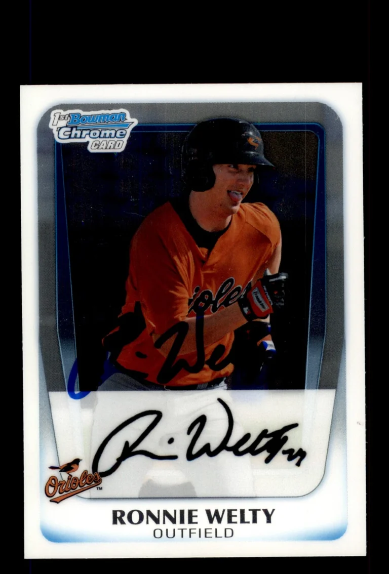 Signed Baseball Card Auto Ronnie Welty 2011 Bowman #BCP52 Baltimore Orioles