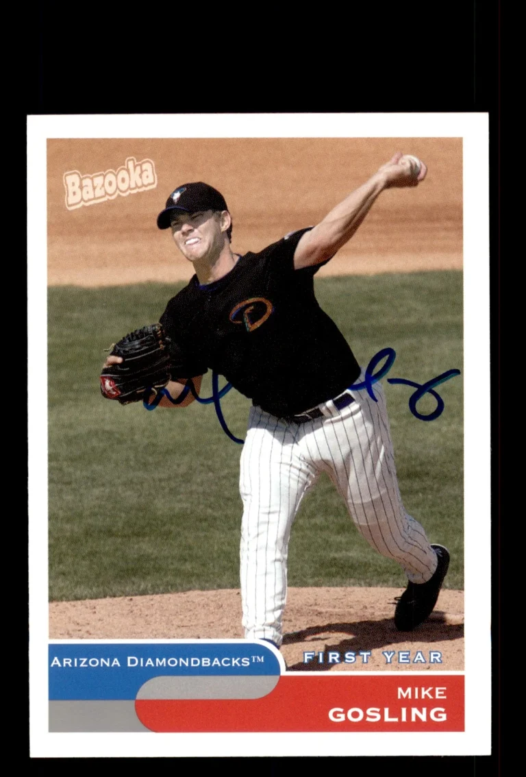 Signed Baseball Card Auto Mike Gosling 2004 Bazooka #279 Arizona Diamondbacks