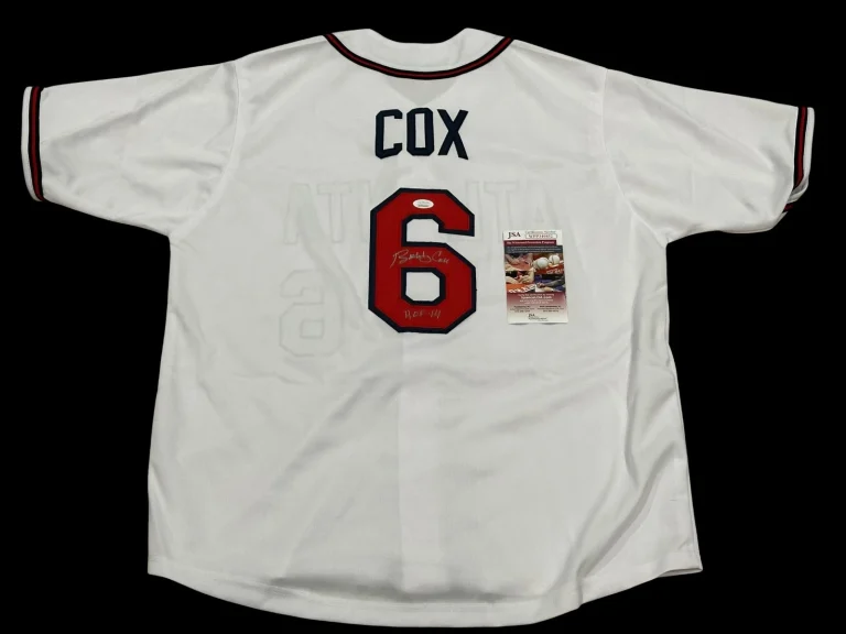 Bobby Cox Atlanta Braves World Series HOF Signed Autograph Custom Jersey JSA