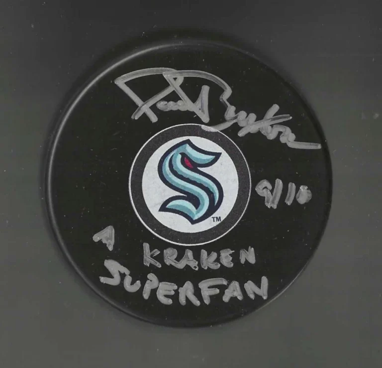 Paul Buxton Signed & Inscribed Super Fan Seattle Kraken Puck
