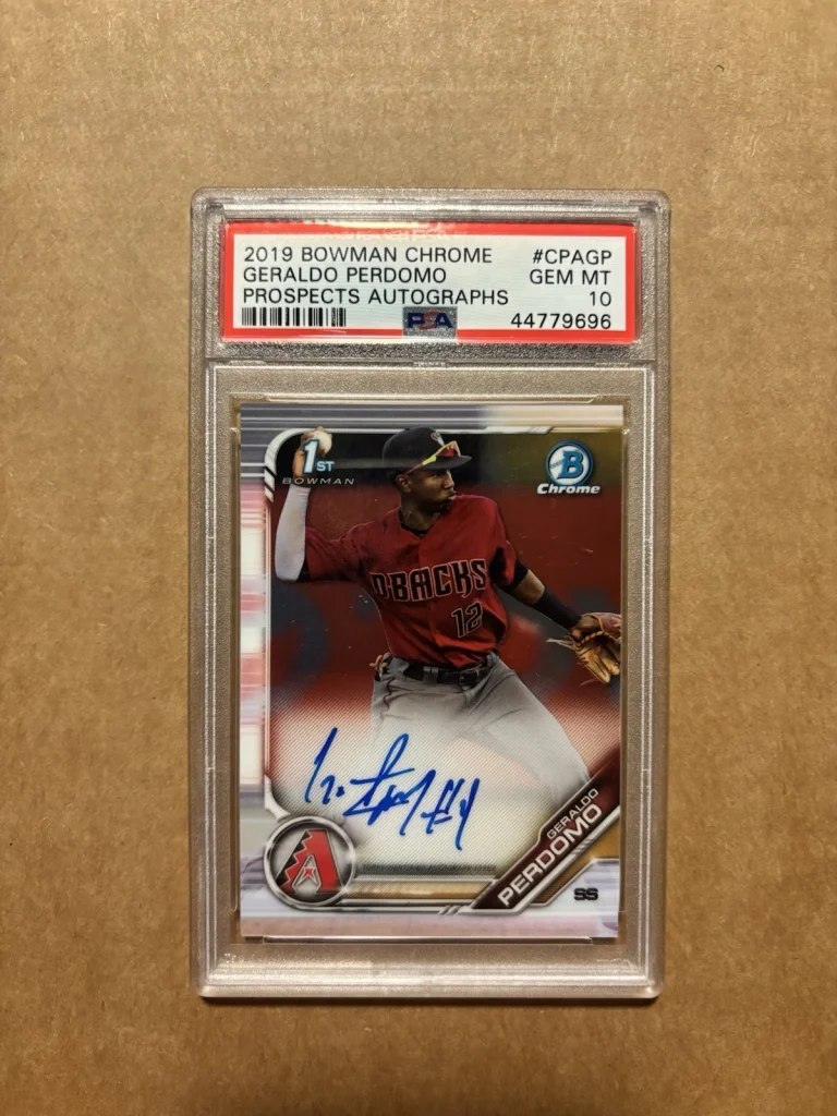2019 Bowman Chrome Geraldo Perdomo Auto 1st Prospect #CPA-GP Diamondbacks PSA 10