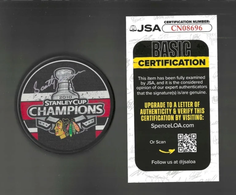 Scotty Bowman Signed Chicago Blackhawks 2010 Stanley Cup Champions Puck JSA COA