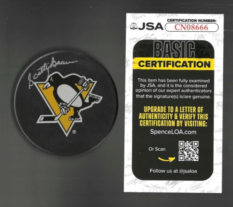 Scotty Bowman Signed Pittsburgh Penguins Souvenir Puck JSA COA