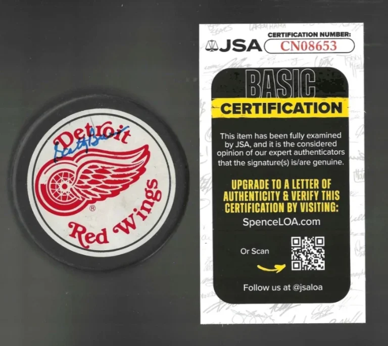 Scotty Bowman Signed Detroit Red Wings Trench Souvenir Puck JSA COA