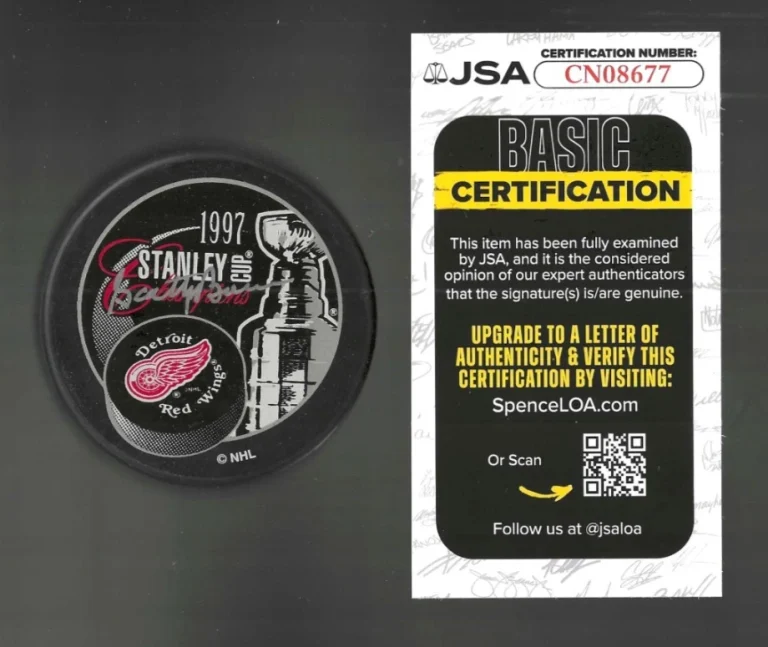 Scotty Bowman Signed Detroit Red Wings 1997 Stanley Cup Champions Puck JSA COA