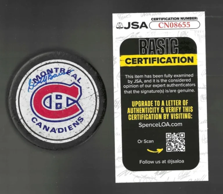 Scotty Bowman Signed Montreal Canadiens Vintage Souvenir Puck JSA COA