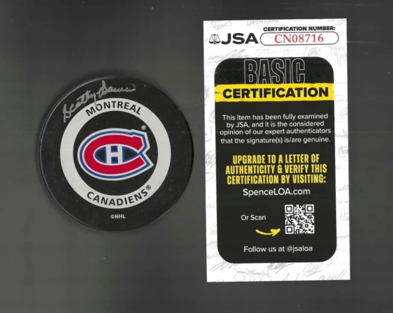 Scotty Bowman Signed Montreal Canadiens Official Game Puck JSA COA