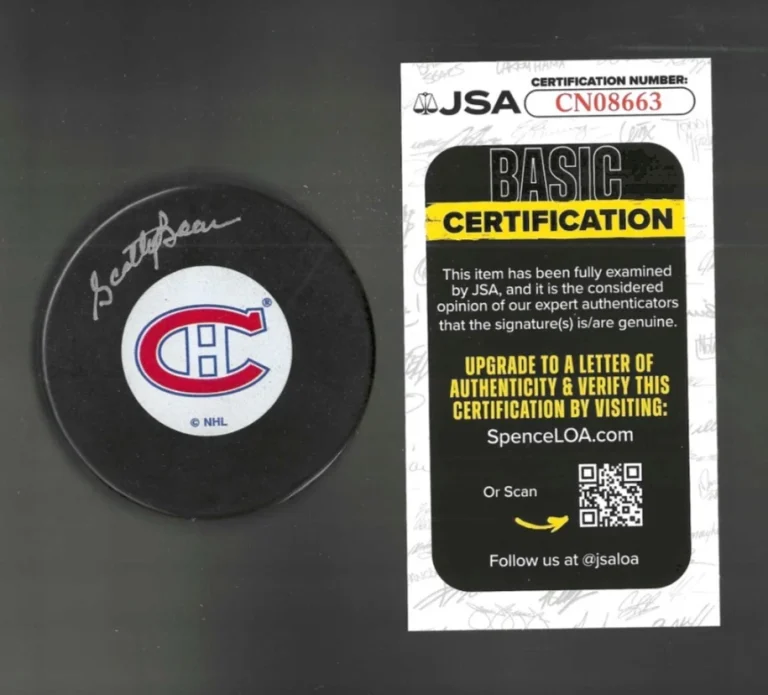 Scotty Bowman Signed Montreal Canadiens Puck JSA COA