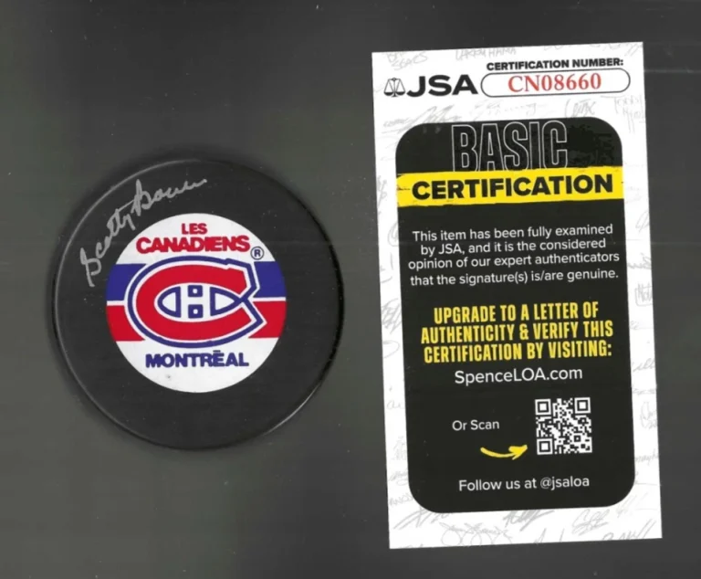 Scotty Bowman Signed Montreal Canadiens Trench Puck JSA COA