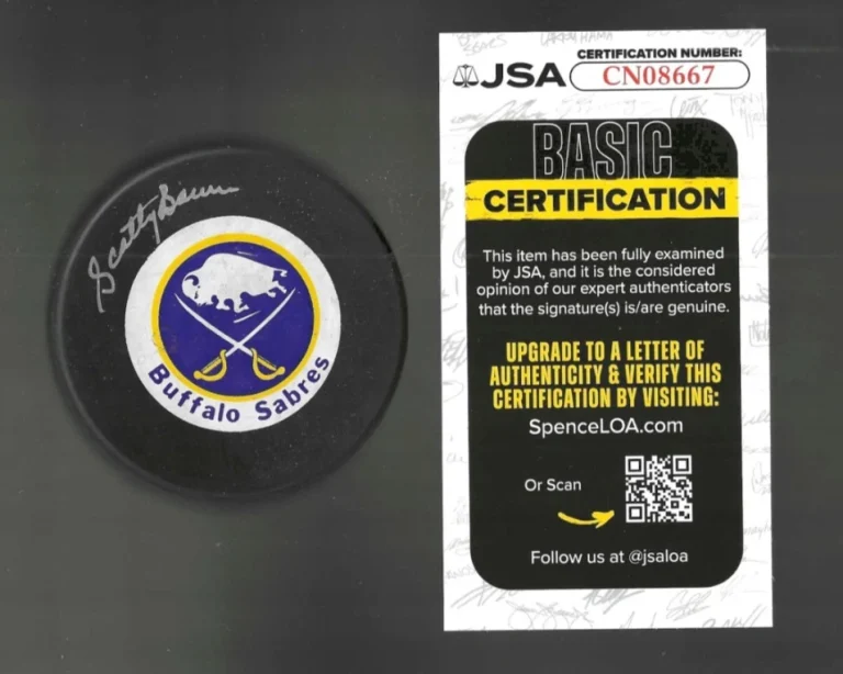 Scotty Bowman Signed Buffalo Sabres Trench Puck JSA COA