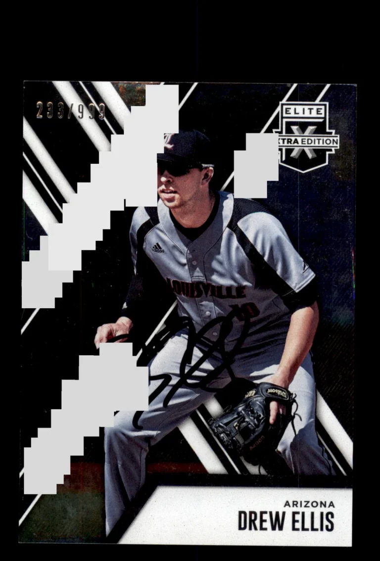 Signed Baseball Card Auto Drew Ellis 2017 Panini Elite Extra Edition #44 /999