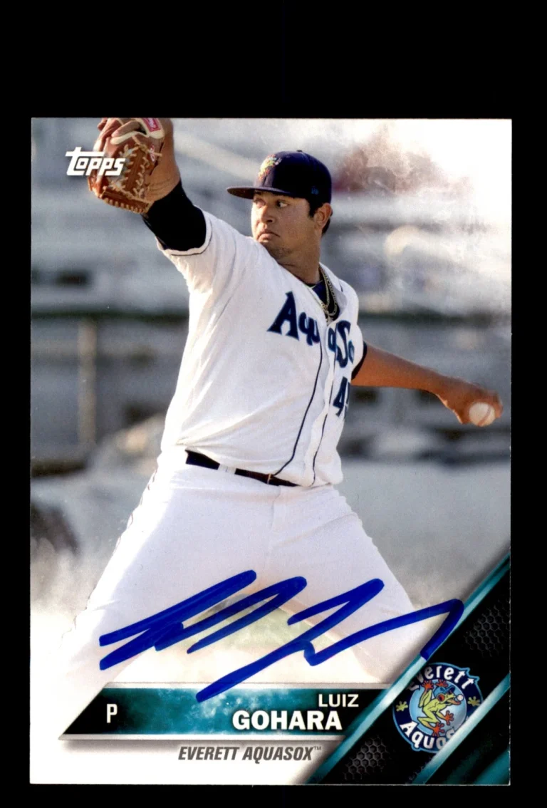 Signed Baseball Card Auto Luiz Gohara 2016 Topps Pro Debut #10