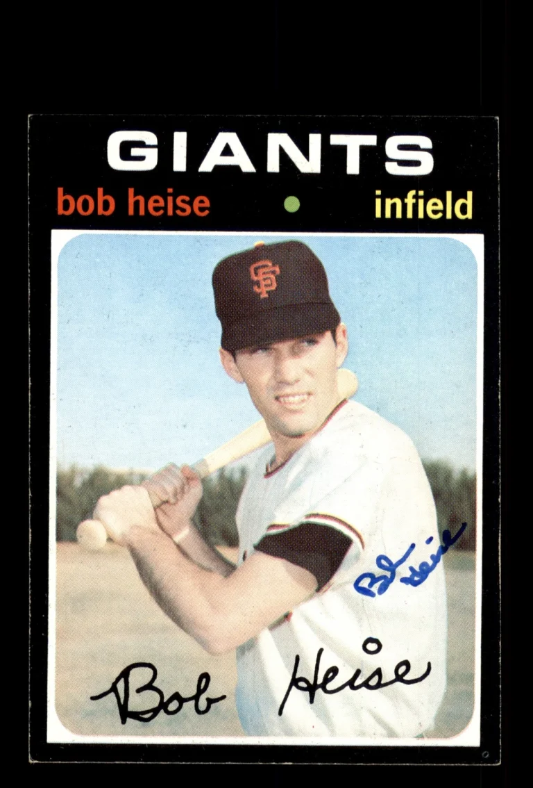 Signed Baseball Card Auto Bob Heise 1971 Topps #691 San Francisco Giants