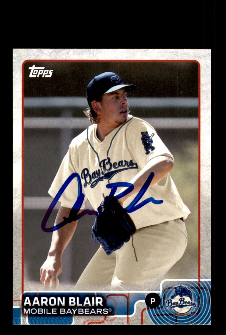 Signed Baseball Card Auto Aaron Blair 2015 Topps Pro Debut #36