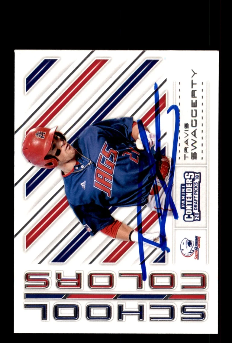 Signed Baseball Card Auto Travis Swaggerty 2018 Contenders #5 South Alabama
