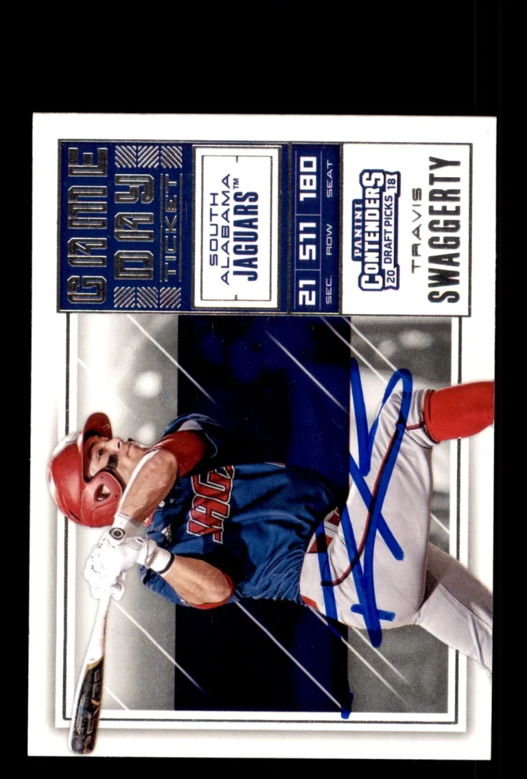 Signed Baseball Card Auto Travis Swaggerty 2018 Panini Draft #5 South Alabama