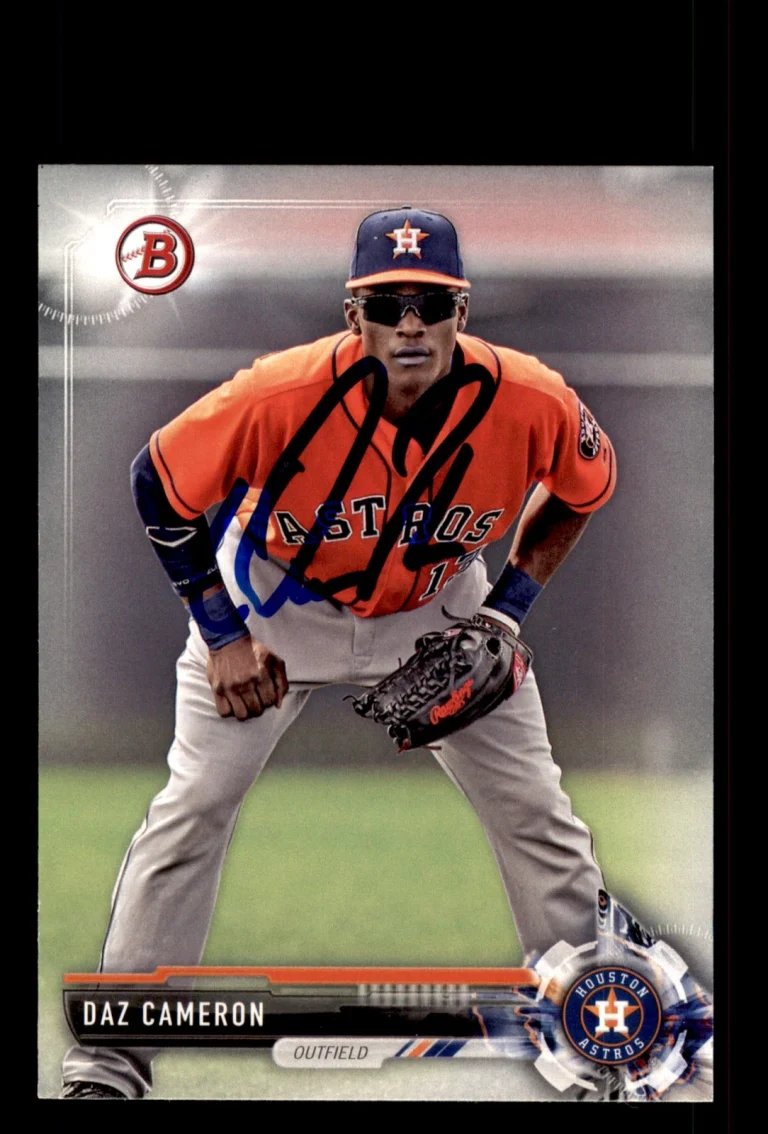 Signed Baseball Card Auto Daz Cameron 2017 Bowman #BP95 Houston Astros