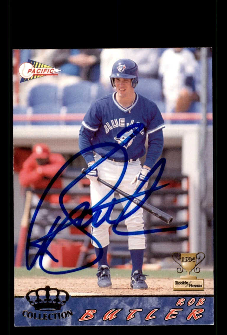 Signed Baseball Card Auto Rob Butler 1994 Pacific #635 Toronto Blue Jays