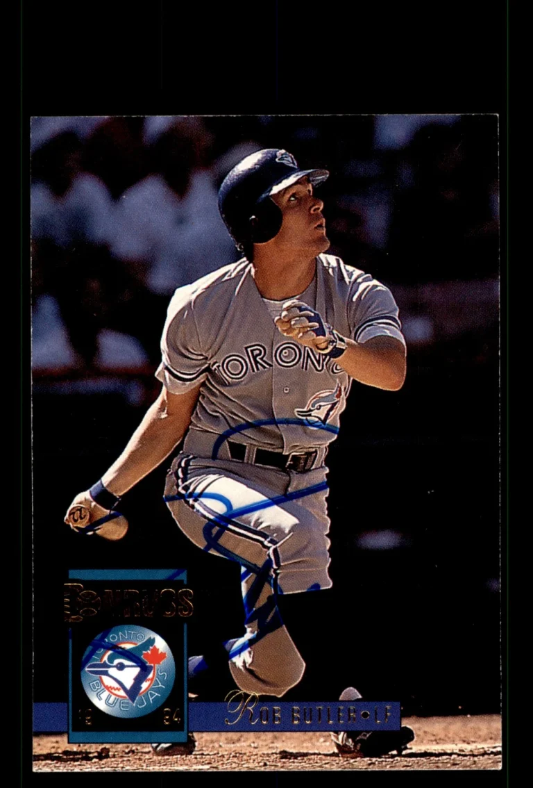 Signed Baseball Card Auto Rob Butler 1994 Donruss #558 Toronto Blue Jays
