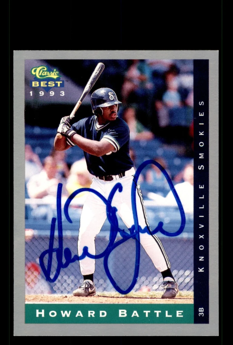 Signed Baseball Card Auto Howard Battle 1993 Classic Best #43 Knoxville Smokies