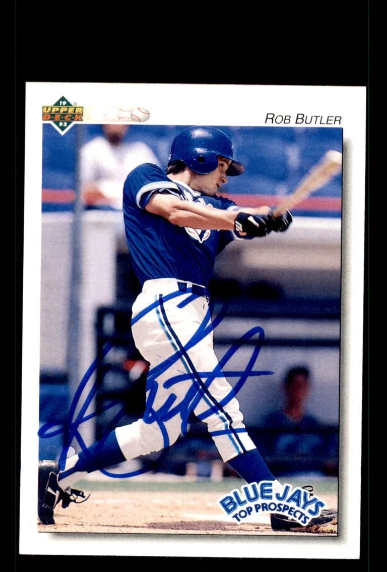 Signed Baseball Card Auto Rob Butler 1992 Upper Deck Minor League #315