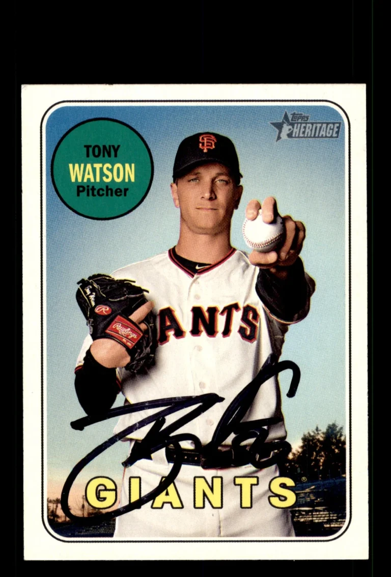 Signed Baseball Card Auto Tony Watson 2018 Topps Heritage #599 SSP Red Back