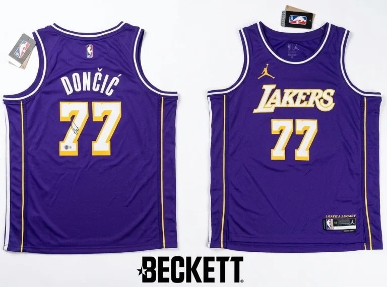 Luka Doncic Signed Jersey Beckett Authentic Autograph Los Angeles Lakers XL