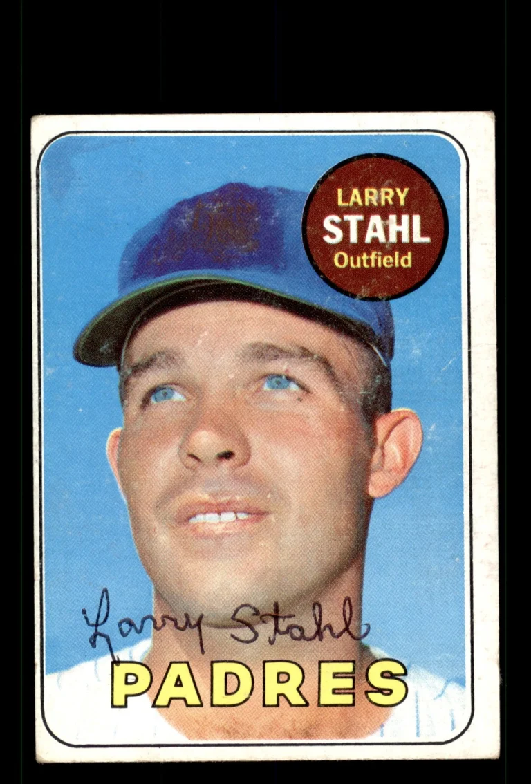 Signed Baseball Card Auto Larry Stahl 1969 Topps #271 San Diego Padres