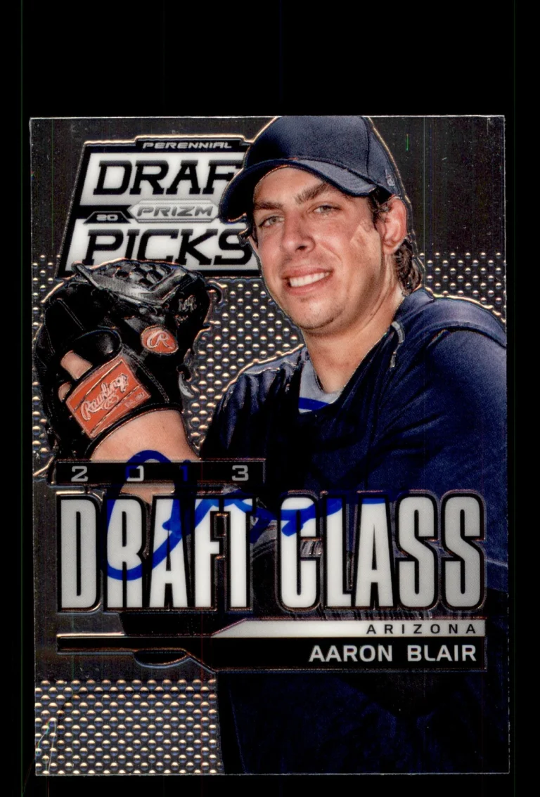 Signed Baseball Card Auto Aaron Blair 2013 Panini Prizm Draft Picks #136