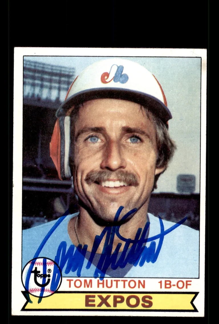 Signed Baseball Card Auto Tom Hutton 1979 Topps #673 Montreal Expos