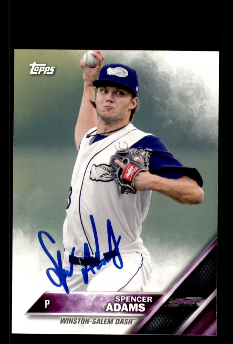 Signed Baseball Card Auto Spencer Adams 2016 Topps Pro Debut #24 Dash